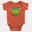 Evalo Distarpance You Raascal Short Sleeve Baby Onesie in Orange Color